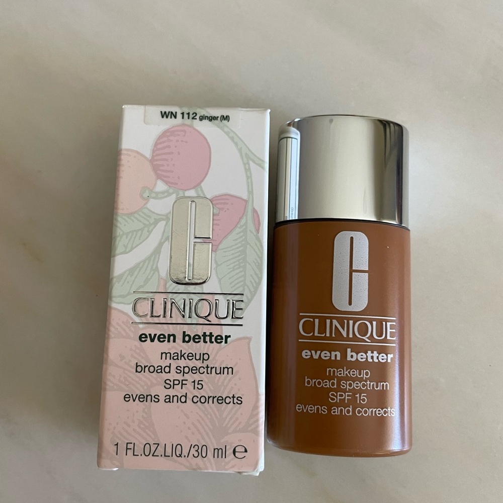 NIB Clinique Even Better Makeup SPF15 Foundation WN 112 GINGER 1 fl. oz.
